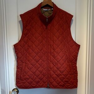 Peter Millar Essex vest in Burnt Orange - windproof & water resistant